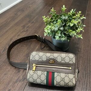 Gucci Brown Monogram Crossbody Bag